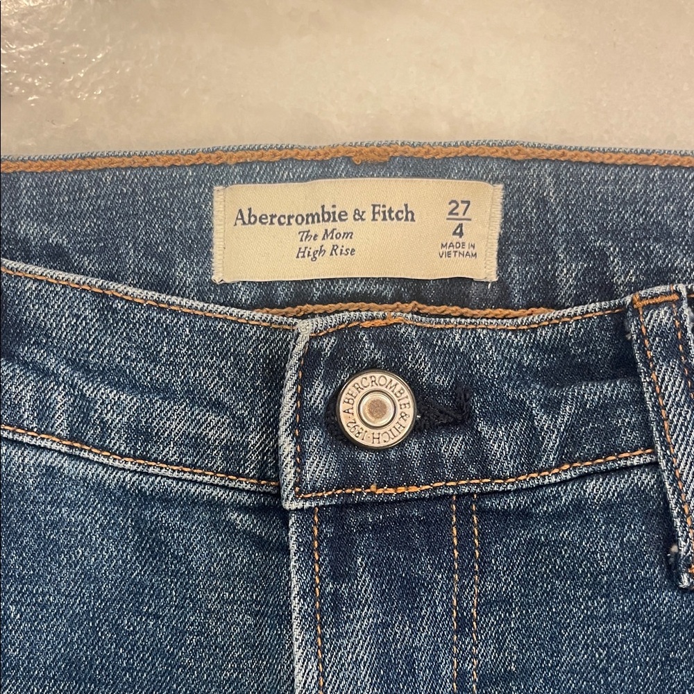 Abercrombie & Fitch Blue Denim Mom Jeans
